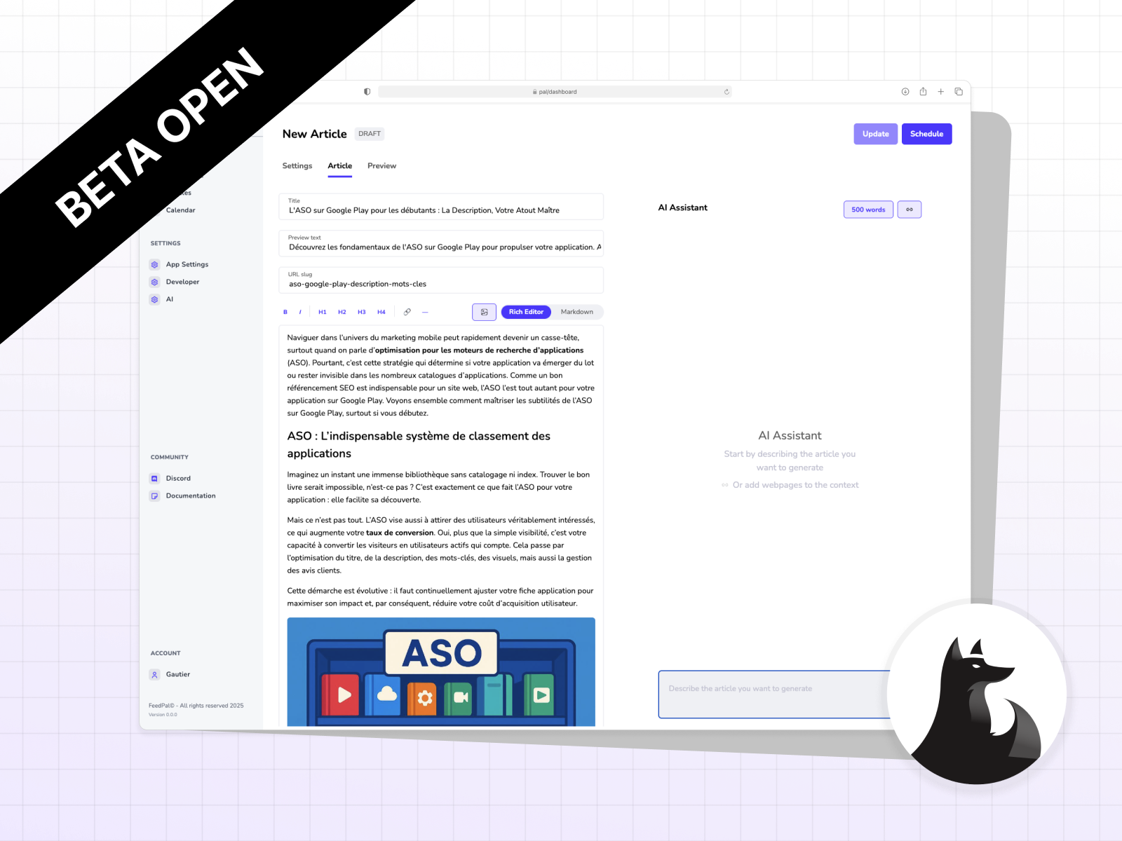 Our AI Blog Post Generator is in beta